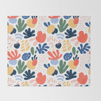 Abstract organic nature art pattern Throw Blanket Gallery Image 2