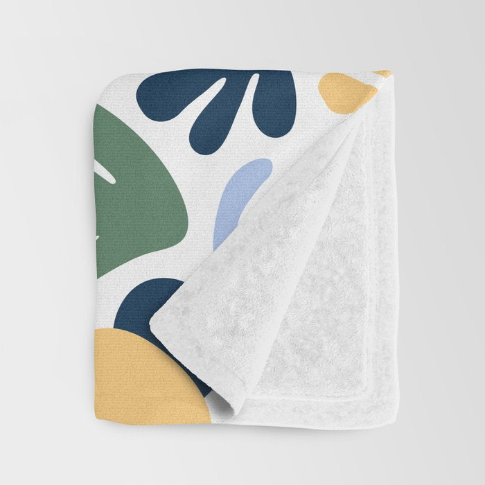Abstract organic nature art pattern Throw Blanket Gallery Image 3