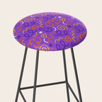 Fun halloween cartoon doodle art pattern Stool Gallery Image 2