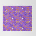 Fun halloween cartoon doodle art pattern Throw Blanket Gallery Image 2