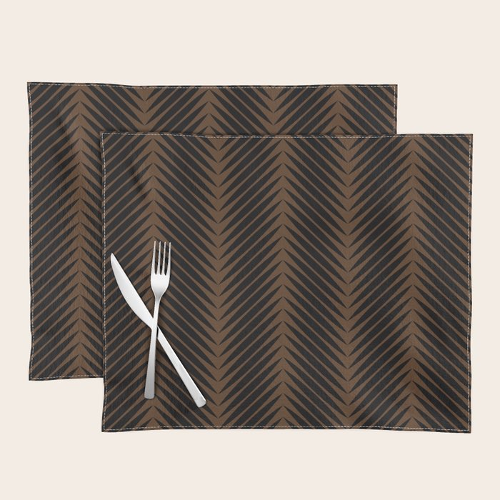 Palm Leaf Pattern - Dark Earthy Placemat Gallery Image 1