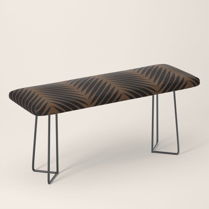 Palm Leaf Pattern - Dark Earthy Bench Gallery Image 1