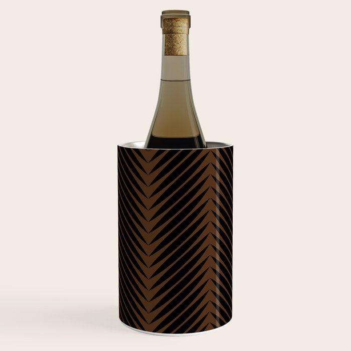 Palm Leaf Pattern - Dark Earthy Wine Chiller Gallery Image 3