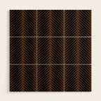 Palm Leaf Pattern - Dark Earthy Wood Wall Art Gallery Image 1