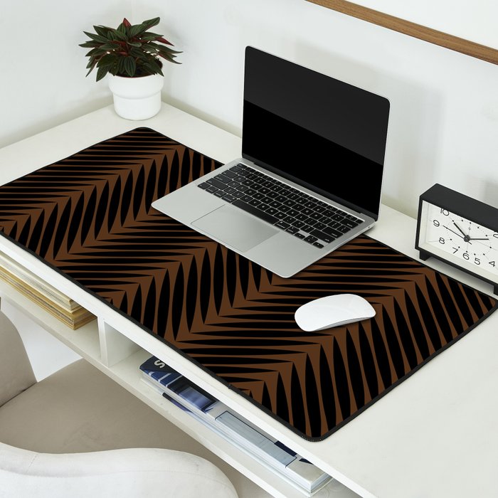 Palm Leaf Pattern - Dark Earthy Desk Mat Gallery Image 2