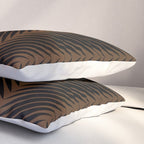 Palm Leaf Pattern - Dark Earthy Pillow Sham Gallery Image 3