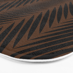 Palm Leaf Pattern - Dark Earthy Bath Mat Gallery Image 3