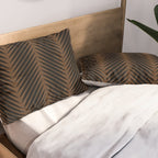 Palm Leaf Pattern - Dark Earthy Pillow Sham Gallery Image 2