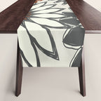Gray Cream Rust Flowers Table Runner Gallery Image 1