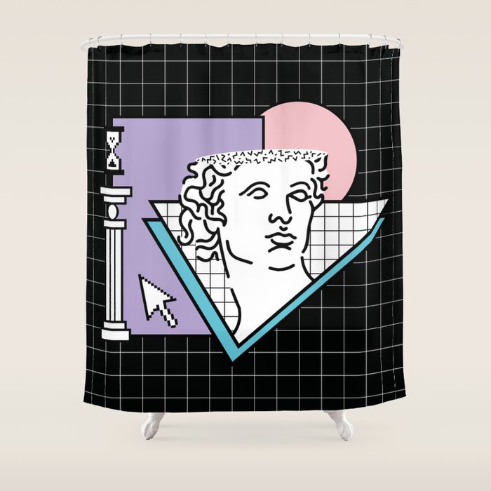 Apollo Vaporwave / greek god Shower Curtain Gallery Image 1