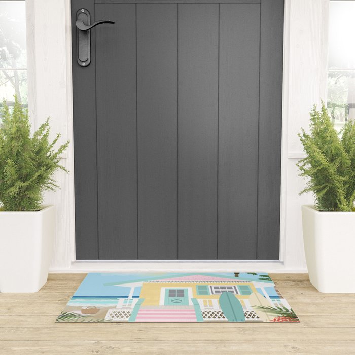 Retro beach house Welcome Mat Gallery Image 3