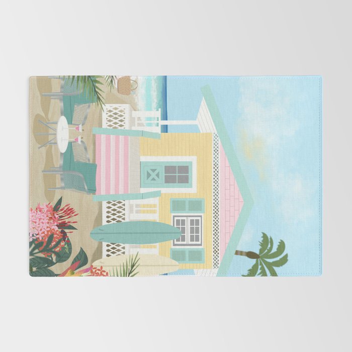 Retro beach house Rug Gallery Image 2