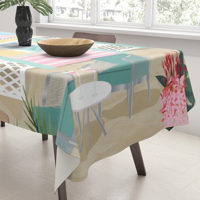 Retro beach house Tablecloth Gallery Image 3