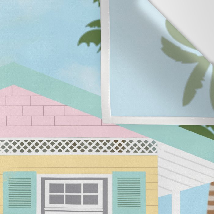Retro beach house Wall Tapestry Gallery Image 3