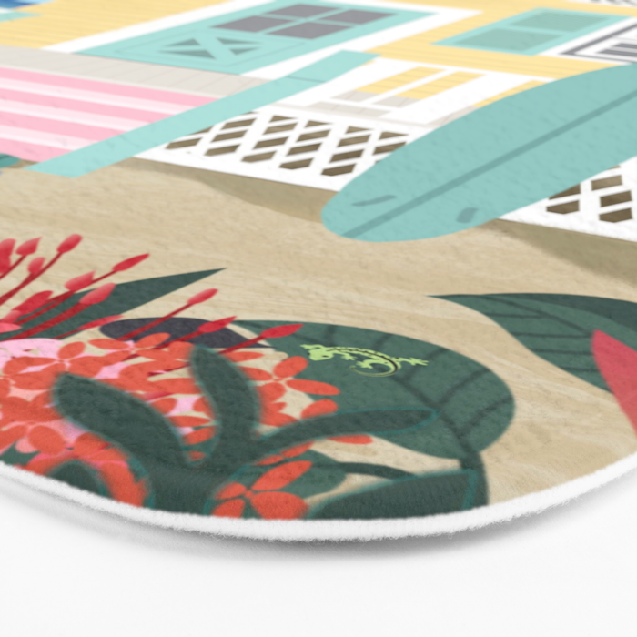 Retro beach house Bath Mat Gallery Image 3