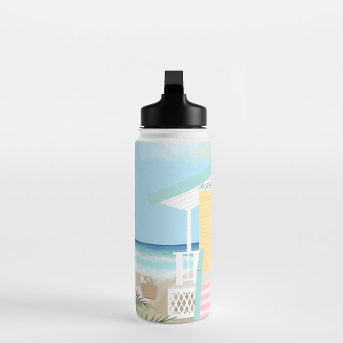 Retro beach house Water Bottle Gallery Image 3