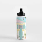 Retro beach house Water Bottle Gallery Image 2