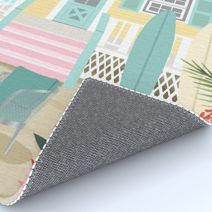Retro beach house Rug Gallery Image 4