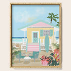 Retro beach house Serving Tray Gallery Image 1