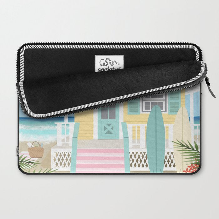 Retro beach house Laptop Sleeve Gallery Image 2