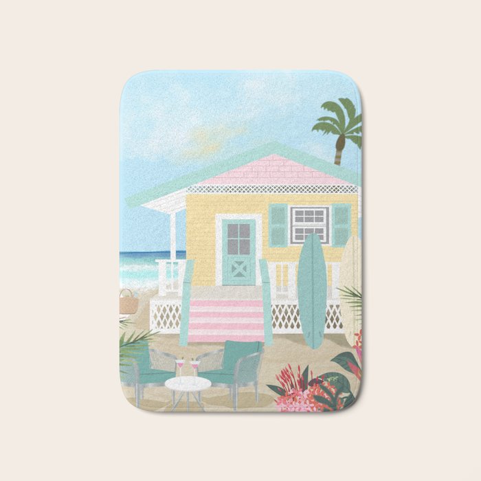 Retro beach house Bath Mat Gallery Image 1