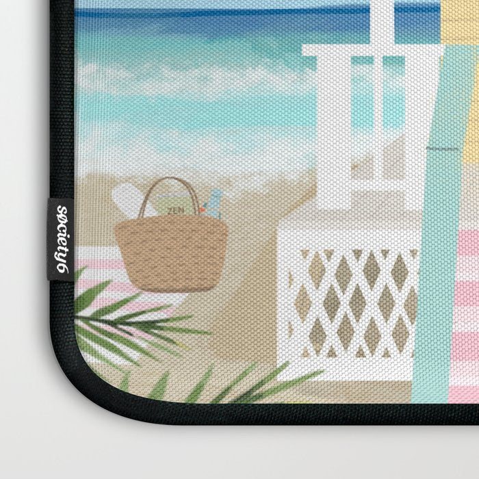 Retro beach house Laptop Sleeve Gallery Image 3
