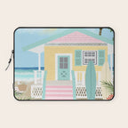 Retro beach house Laptop Sleeve Gallery Image 1