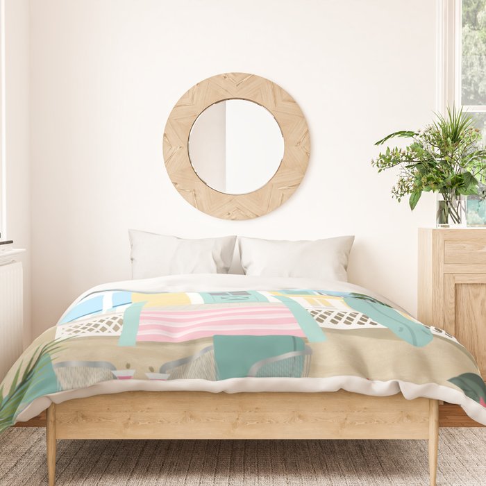 Retro beach house Duvet Cover Gallery Image 3