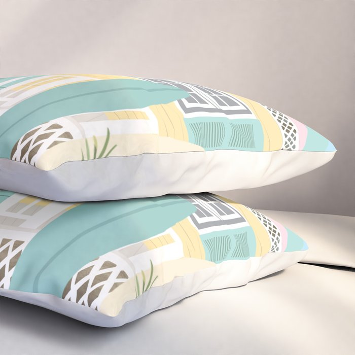 Retro beach house Pillow Sham Gallery Image 3