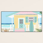 Retro beach house Desk Mat Gallery Image 3