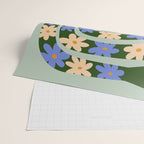 Flower Snake - Green, Blue and Off White Wrapping Paper Gallery Image 2