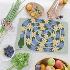 Flower Snake - Green, Blue and Off White Cutting Board Gallery Image 2