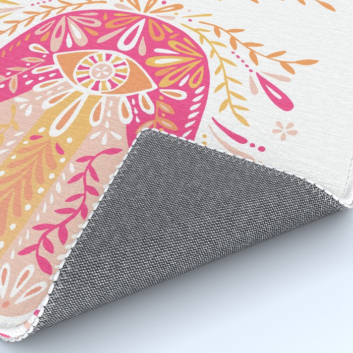 Hamsa Hand â Pink & Peach Palette Rug Gallery Image 4