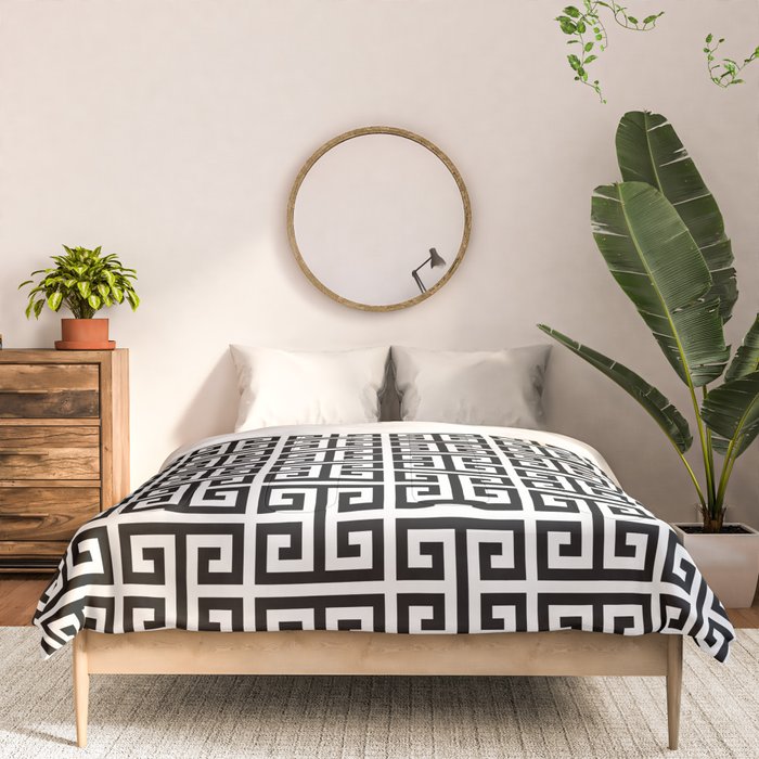 Black and White Greek Key Pattern Comforter Gallery Image 3