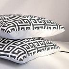Black and White Greek Key Pattern Pillow Sham Gallery Image 3