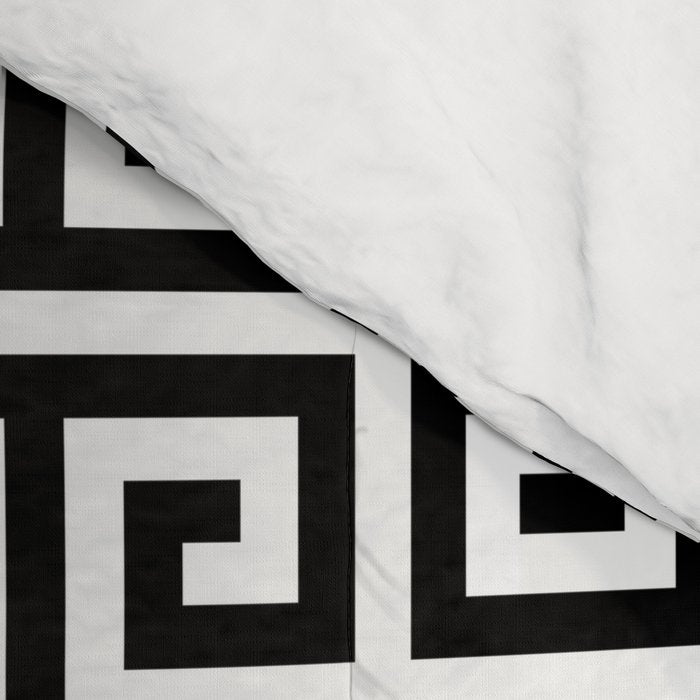 Black and White Greek Key Pattern Comforter Gallery Image 4