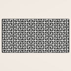 Black and White Greek Key Pattern Desk Mat Gallery Image 3