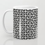 Black and White Greek Key Pattern Coffee Mug Gallery Image 3