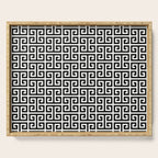 Black and White Greek Key Pattern Serving Tray Gallery Image 1