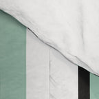 Classic Stripes XII - Mint, Black and White Comforter Gallery Image 4