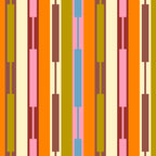 Eclectic Geo Chain Vertical Stripes Retro Contemporary Pattern in Orange Avocado Blue Pink Coffee Mug Gallery Image 2