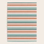 stripes - terra cotta and teal Poster Gallery Image 4