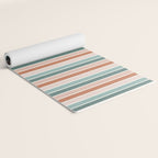 stripes - terra cotta and teal Yoga Mat Gallery Image 2
