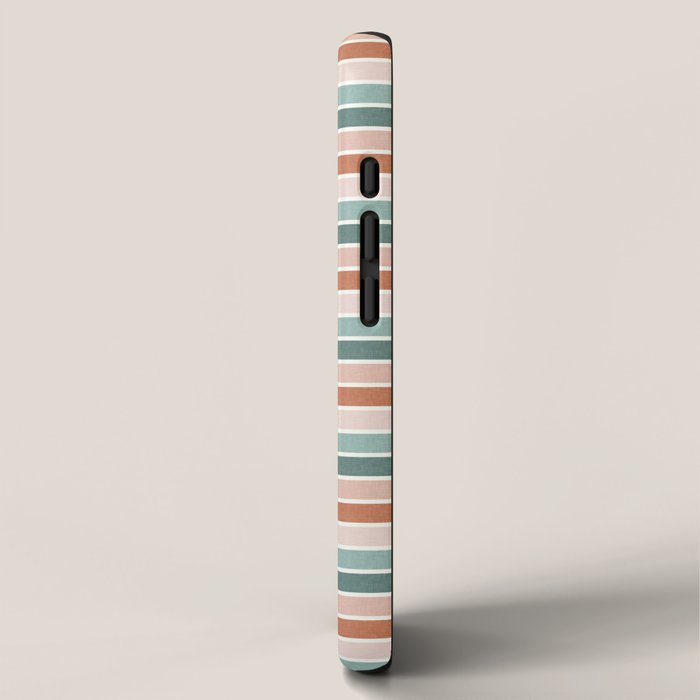 stripes - terra cotta and teal iPhone Case Gallery Image 2