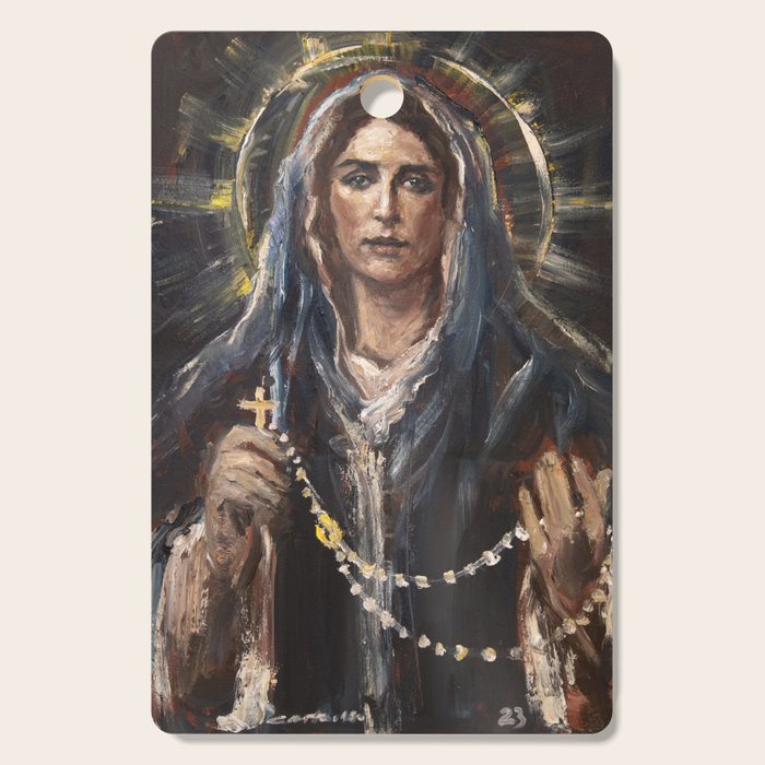 Mother of the Holy Rosary Cutting Board Gallery Image 1