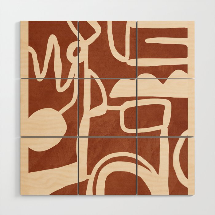 Abstract Lines 2 Wood Wall Art Gallery Image 1