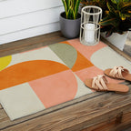 abstraction geometric 3 Outdoor Rug Gallery Image 2
