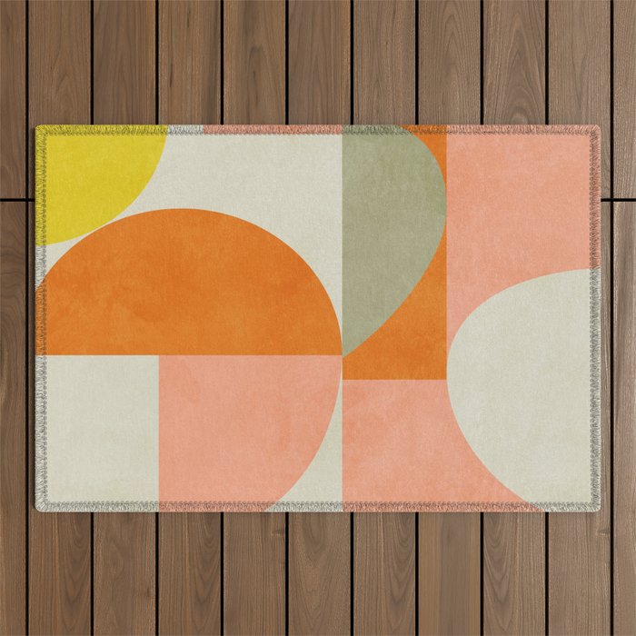 abstraction geometric 3 Outdoor Rug Gallery Image 1