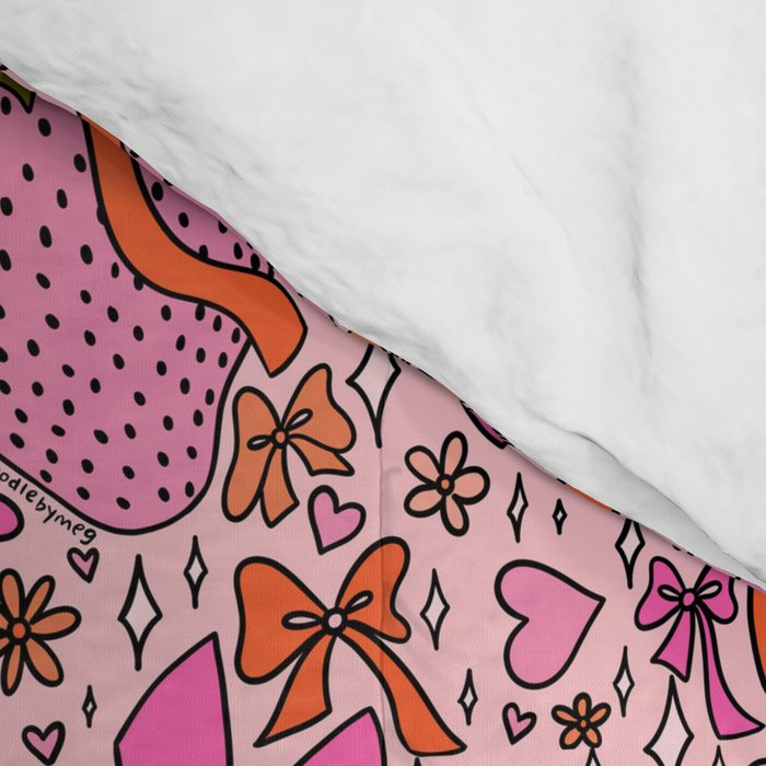 Strawberries and Bows Print Comforter Gallery Image 4