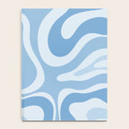 Retro Modern Liquid Swirl Abstract Pattern in Muted Blue Notebook Gallery Image 4